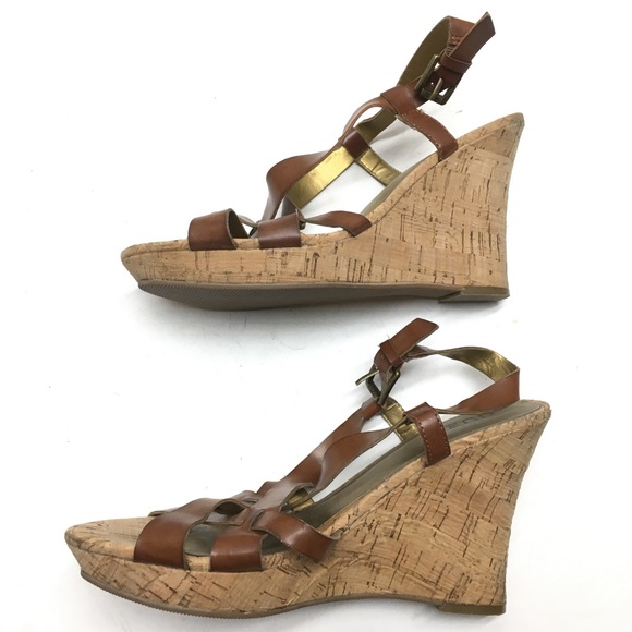 🔖Clearance Sale🔖 Guess | Strappy Cork Wedge Sandals - Picture 3 of 7